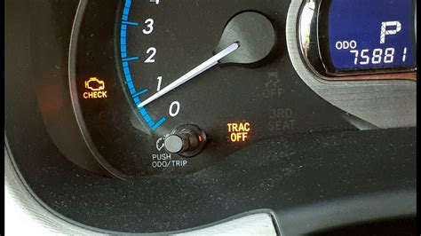 Toyota Tacoma Trac Off And Check Engine Light