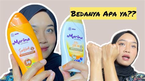 Review Battle Marina Sunblock Vs Body Lotion Sama Sama Mengandung Spf