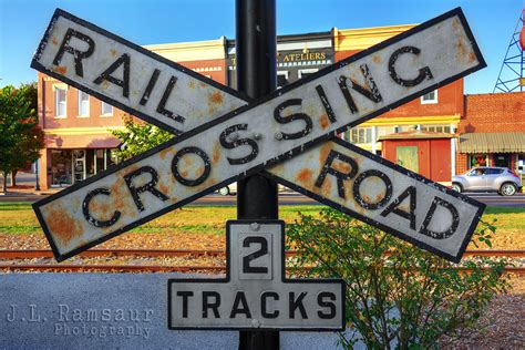 2 Tracks This Railroad Crossing Sign Is Located At The Coo Flickr