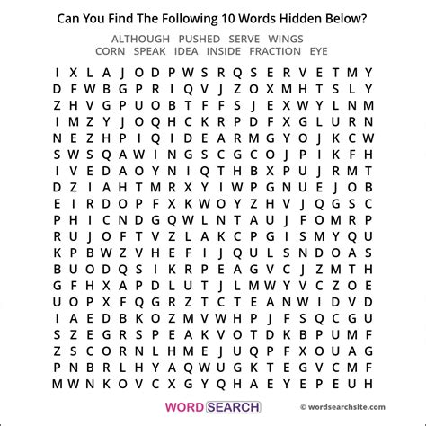 Difficult Random Word Search 954 Although Pushed Serve Wings Corn