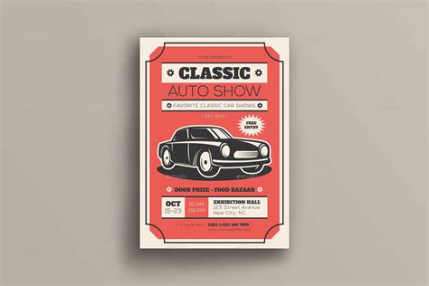 Classic Auto Show Flyers Template Print Templates Graphicriver