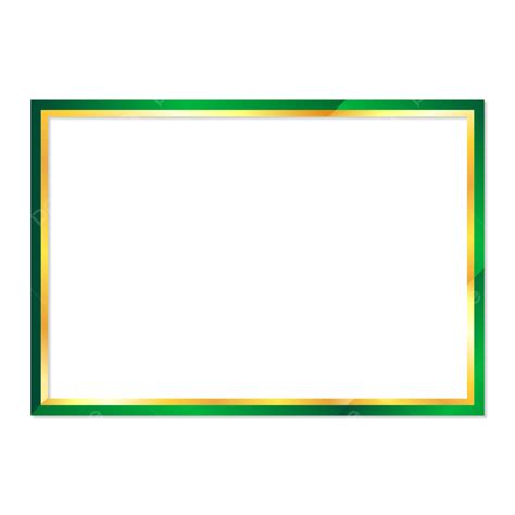 Simple Green Gold Certificate Border Frame Vector Certificate Border Green Certificate Border