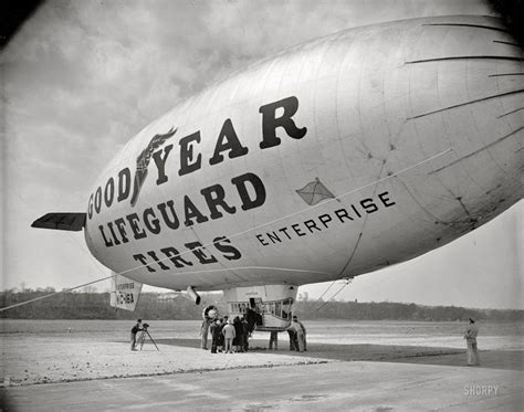 Goodyear Blimp 1938 Shorpy Old Photos Framed Prints