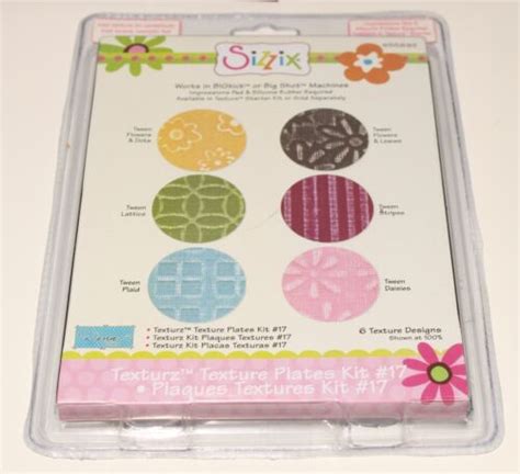 SEALED SIZZIX Spring Texturz Texture Plates Kit 17 655893 EBay