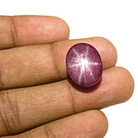 Aigs Certified India Star Ruby Cts Natural Untreated Purplish Red