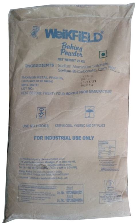 White Sweet Weikfield Baking Powder For Industrial Use Only Packaging