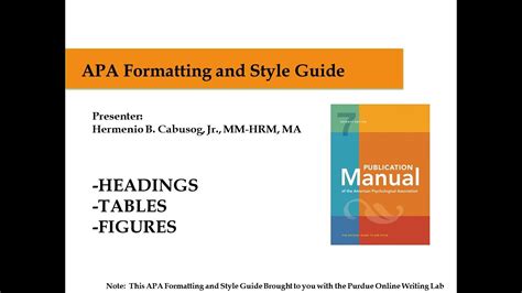 APA 7th Edition Formatting Style Guide Headings Tables And