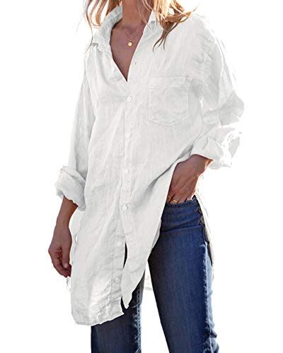 Shirts Best Oversized Linen Button Down Shirts According To Reviewers