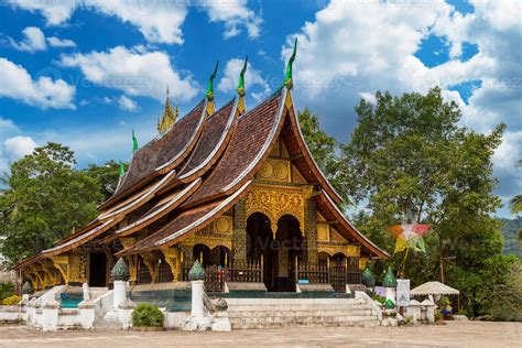 Wat Xieng Thong Temple In Luang Prabang Laos Stock Photo At