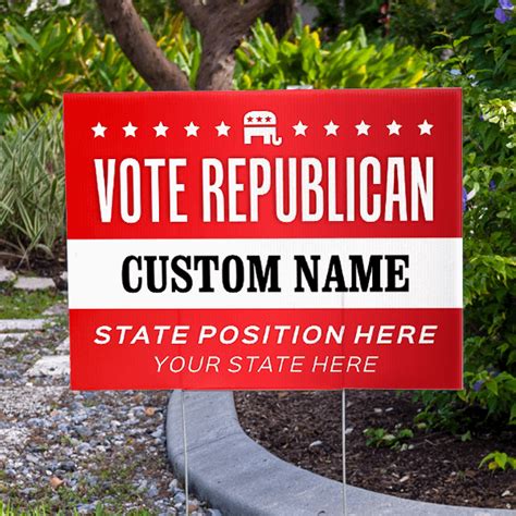 Custom Vote Democrat Political Yard Sign