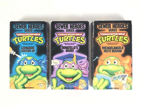 TMNT Vintage Vhs Tapes Teenage Mutant Ninja Turtles YOU Etsy Tmnt