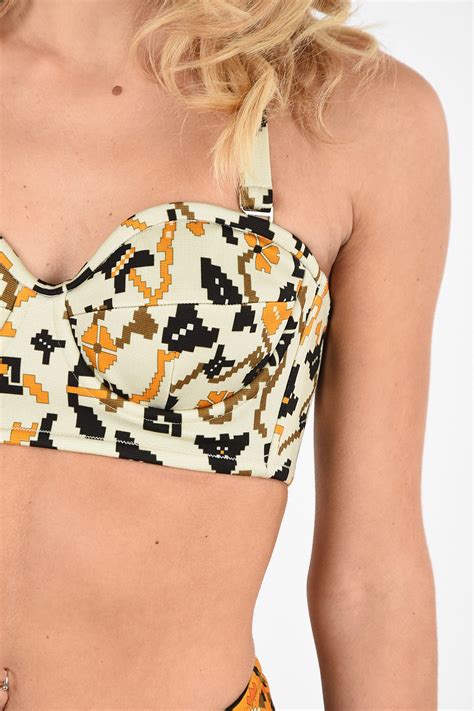 Maison Margiela Mm Print Bikini And Slip Swimsuit Women Glamood Outlet