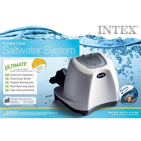 Intex 2800 Gph Pool Sand Filter Pump Wkrystal Clear Saltwater System