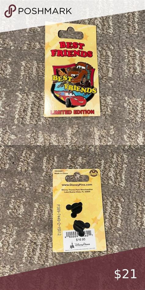 Disney 2 Pin Set Best Friends Limited Edition CARS Tow Mater