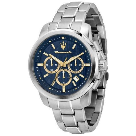 Maserati Successo Chronograph Stainless Steel Blue Dial Quartz