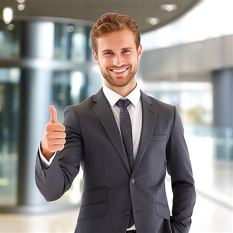 Fotografia de um jovem empresário de sucesso em trajes formais