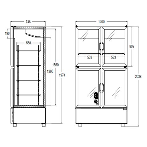 Ojeda Rv P Refrigerador Puertas De Cristal Verticales