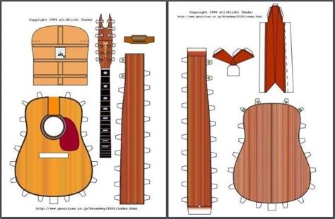 15 Easy Guitar Box Papercraft Template Free Joepisco