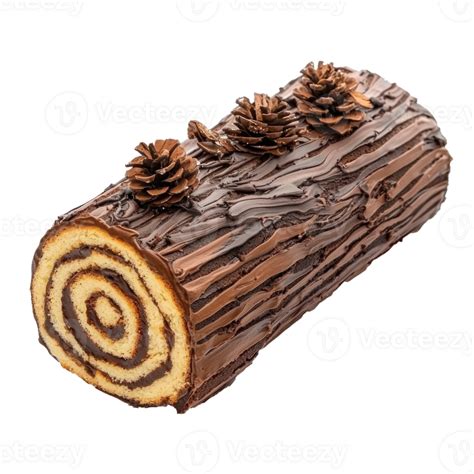 Yule Log Cake Isolate On Transparent Background 52882414 Png
