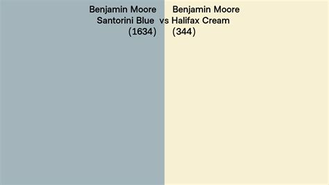 Benjamin Moore Santorini Blue Vs Halifax Cream Side By Side Comparison