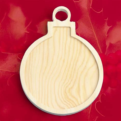 Unfinished Wood Christmas Ornament With Inlay Wood Cutouts Wood Crafts Craft Supplies