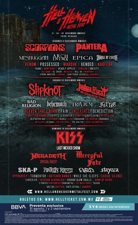 Hell Heaven Open Air 2022 Cartel Y Precio De Boletos Nacion Grita