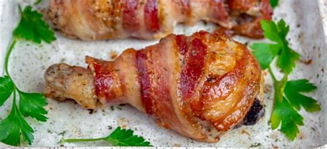 Bacon Wrapped Chicken Drumsticks Sandra S Easy Cooking