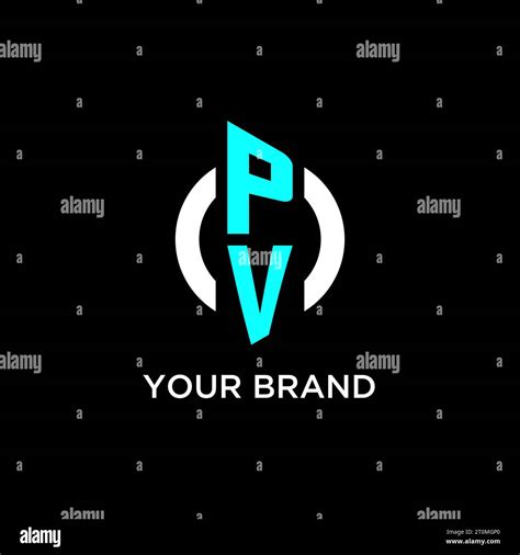 Pv Circle Monogram Logo Design Ideas Stock Vector Image Art Alamy