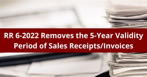 Rr Removes The Year Validity Period Of Sales Receipts Invoices