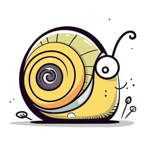 Cartoon caracol ilustração vetorial de um caracol engraçado cartoon