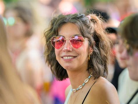 Woman At The Vienna Pride On Wiener Ringstrasse Editorial Stock Photo