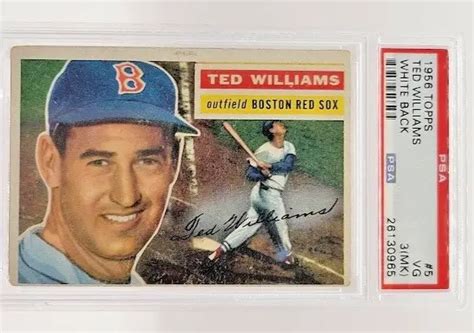 1956 TOPPS 5 Ted Williams Dos Blanc PSA 3 MK HOF Boston Red Sox EUR