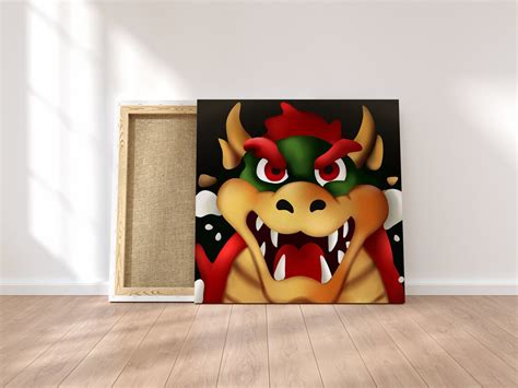 Bowser Painting Mario 64 50X50 CM Canvas Print - Etsy