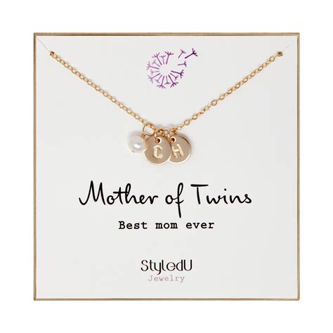 Moter Of Twins Necklace 14k Gold Filled