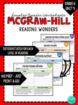 Wonders Leveled Reader Worksheets - GRADE 6, UNIT 4 (Pre-2020) | TPT