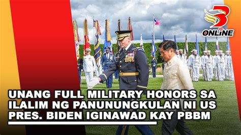 Unang Full Military Honors Sa Ilalim Ng Panunungkulan Ni Us Pres Biden