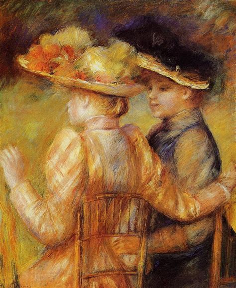 Two Women In A Garden By Pierre Auguste Renoir Artchive