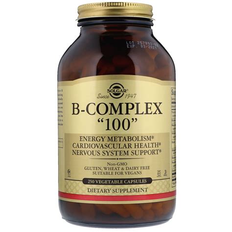 Solgar B Complex 100 250 Vegetable Capsules By Iherb