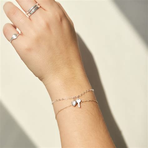 Tiny Hearts Bracelet, Silver | Catbird Jewelry