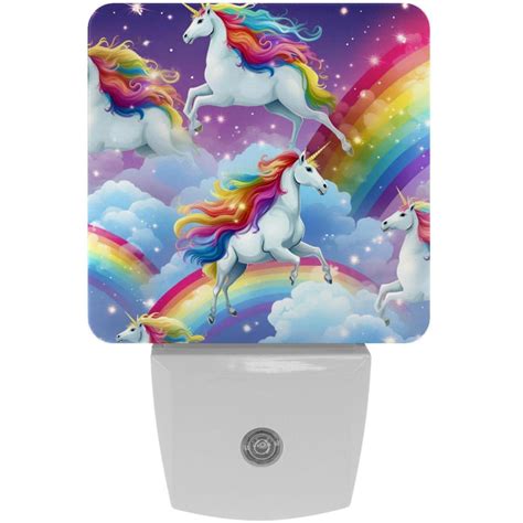 Rainbow Unicorns Enhance Your Space With Led Square Night Lights