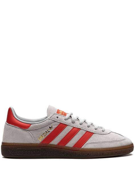 Adidas Handball Spezial Red Stripe Sneakers Grey FARFETCH