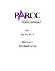 PARCC 2017 Pdf Math Spring 2017 Geometry Released Items 1 VF901389