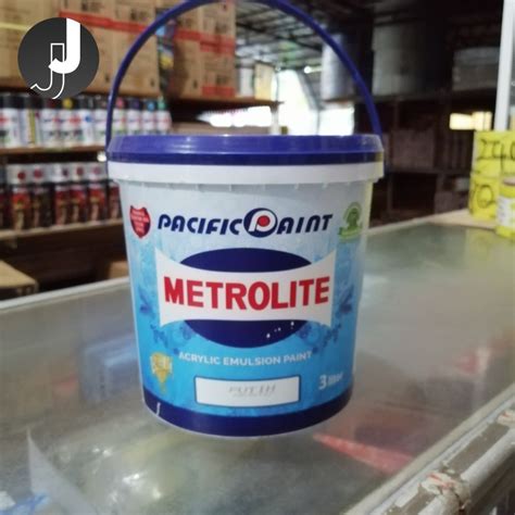 Jual Cat Tembok Dinding Metrolite Liter Putih Acrylic Emulsion Paint