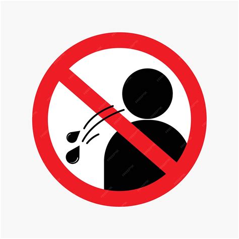 Premium Vector | No Spitting Sign