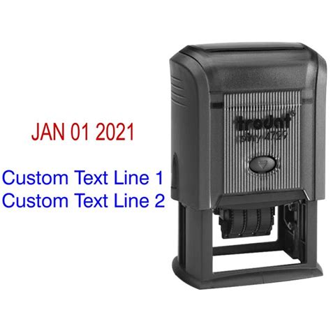 Self Inking Date Stamp With Custom Text Corp Connect