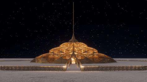 Burning Man’s 2023 Temple is a huge, upside-down desert flower - The Spaces