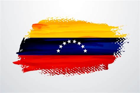 Premium Vector | Venezuela brush paint flag