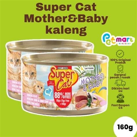 Jual Makanan Kucing Basah Super Cat Kaleng Mother Baby Gr