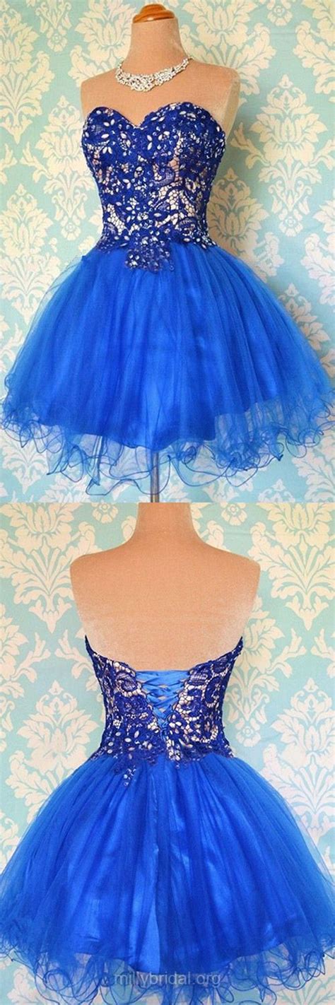 Short Homecoming Dressesroyal Blue Evening Party Gownsorganza Ball