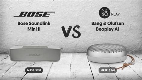 Bose Soundlink Mini II Vs B O Beoplay A1 Comparison YouTube